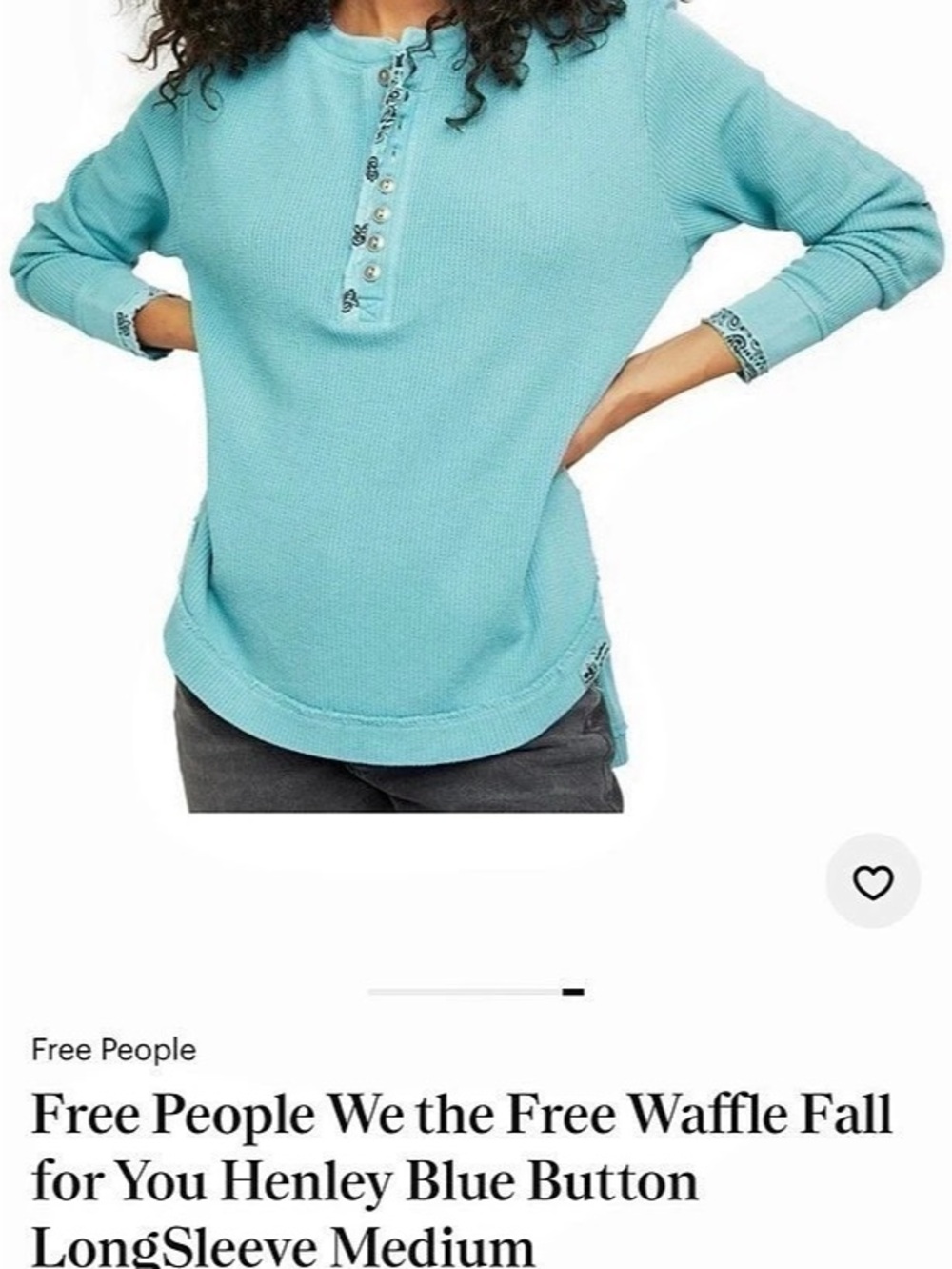 Free People “Fall For You” Henley - Picture 3 of 3